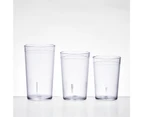 210/280/350/450ml Drinking Glass Restaurant Style Breaking Resistant Transparent Acrylic Highball Drinking Tumbler for Party-XL