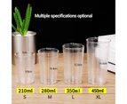 210/280/350/450ml Drinking Glass Restaurant Style Breaking Resistant Transparent Acrylic Highball Drinking Tumbler for Party-S