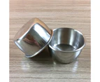 12Pcs Stainless Steel Condiment Saucer Dipping Cups Chilli Ketchup Container-12pcs
