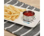 12Pcs Stainless Steel Condiment Saucer Dipping Cups Chilli Ketchup Container-12pcs