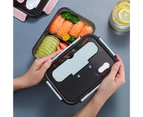 Portable Lunch Box Sealed Student Office Microwave Refrigerator Food Holder-Apricot