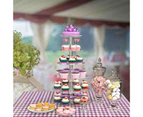 3/4/5/6 Tier Cake Stand Transparent Glass Display Tray Rack Decoration Tool-4 Layers