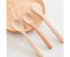 5Pcs Wooden Handmade Long Handle Eating Cooking Soup Spoons Kitchen Utensil-9#