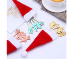 4Pcs Christmas Stainless Steel Coffee Tea Mixing Spoons Dessert Snacks Tableware-Purple