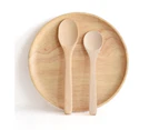 5Pcs Wooden Handmade Long Handle Eating Cooking Soup Spoons Kitchen Utensil-10#
