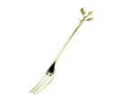 Mini Coffee Tea Branch Design Cup Spoon Fruit Fork Kitchen Gadget Tool Gift-Golden