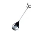 Mini Coffee Tea Branch Design Cup Spoon Fruit Fork Kitchen Gadget Tool Gift-Silver