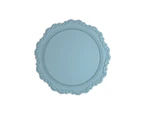 Exquisite Round Shape Cup Coaster Flexible Anti-scalding Silicone Cup Mat for Home-Light Blue