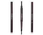 Double-end Waterproof Eyebrow Pencil Eye Brow Brush Eyeliner Makeup Cosmetic Pen-01 Dark Brown
