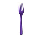 1 Set Stainless Steel Flatware Set Heat-resistant Anti-rust Salad Server Cutlery Set for Dinner-Purple