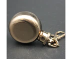 28ml Stainless Steel Hip Flask with Keychains Leak-proof Travel Bottle Wine Flask for Office-Antique Brass