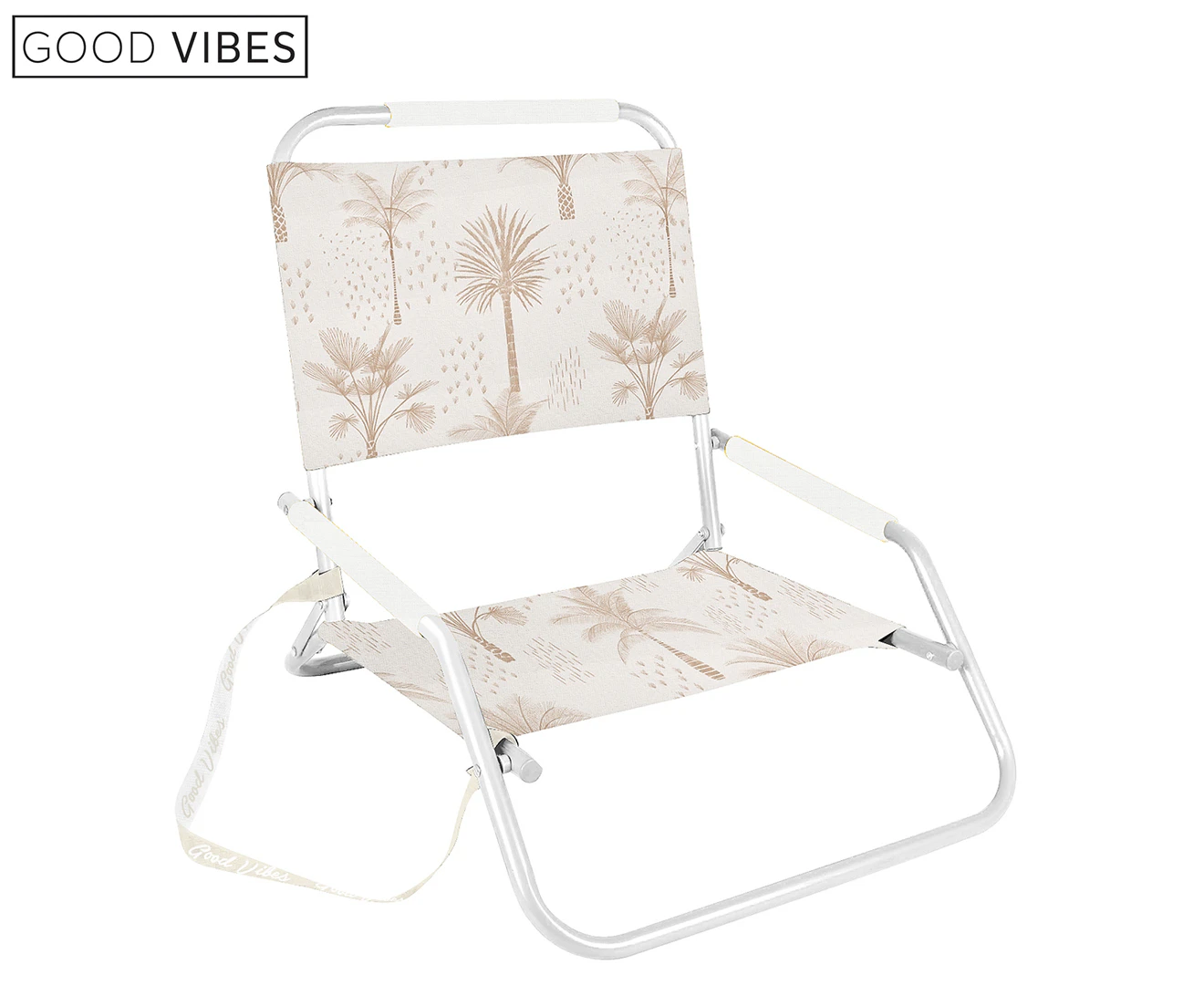 Good Vibes 60x58cm Outdoor/Garden Chair Foldable Mc Beach w/ Steel Frame Beige