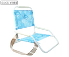 Good Vibes Folding Beach Chair - Seashells/White