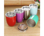 10oz Outdoor Picnic Camping Stainless Steel Stemless Unbreakable Wine Glasses-Purple