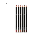 6Pcs 3.5g Lip Pencils Long Lasting High Pigmented Lightweight Nude Color Lip Pens for Photography -D