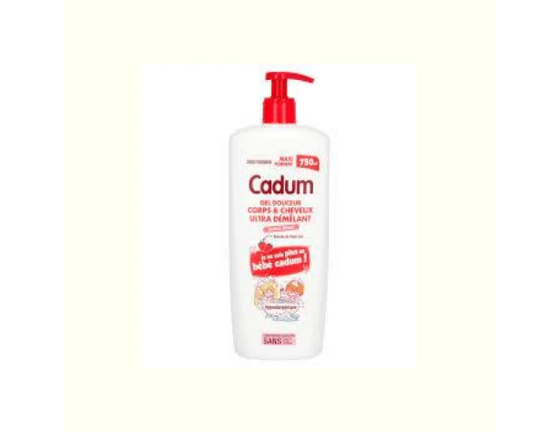 Cadum Strawberry Shower Gel Hair and Body For Toddler Maxi Format 750ml
