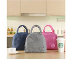 Insulated Lunch Bag Tote Container For Women Kids Office Work School (5 Colors Available) - Random Color