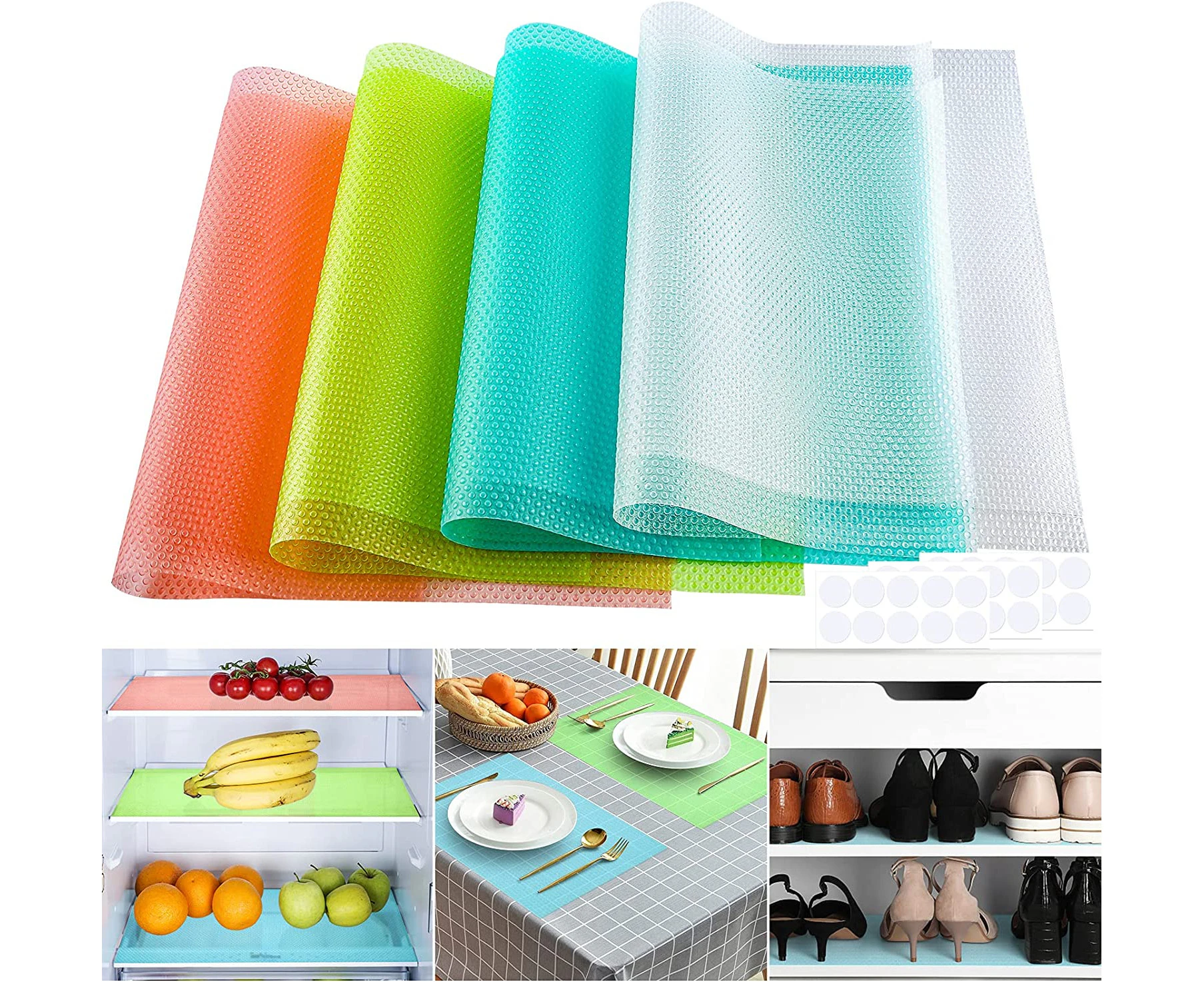 Refrigerator Shelf Liners for Glass Shelves, 1 PCS Washable Removable Blue  Fridge Liners and Mats for Vegetables Drawers, Kitchen Cabinets, Placemats