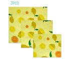 3 Piece Set Beeswax Warp Wax Paper, Reusable Beeswax Wipes Organic Beeswax Food Washable-Style 1 Packaging Different Sizes for Fruit, Vegetables and Bread