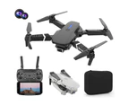 E88 RC Drone 4K Professional HD Dual Camera 2.4Ghz Mini Foldable Quadcopter - Black