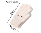 Kids' Children's Warm Gloves，Winter Gloves - White