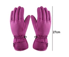 Ladies winter ski gloves warm and windproof simple and generous outdoor - Red
