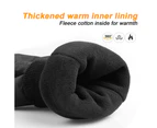 Gloves ski outdoor windproof waterproof fleece thick warm gloves - Black