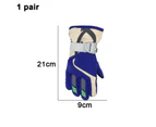 Gloves ski outdoor windproof waterproof fleece thick warm gloves - Blue