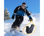 Men's Adult Windproof, Rainproof, Non-Slip Ski Gloves - Blue