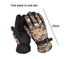 Kids Winter Snow&Ski Gloves Cold Weather Youth Gloves for Skiing - Green