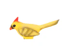 Washable Bird Figurine Interactive Multifunctional Red Yellow Bird Canary Bird Model Figure for Education-Yellow