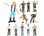 Worker Farmer Action Figure PVC Model Simulation Figurine Mold Decor Toys Gift-#2