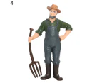 Worker Farmer Action Figure PVC Model Simulation Figurine Mold Decor Toys Gift-#13