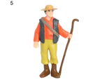 Worker Farmer Action Figure PVC Model Simulation Figurine Mold Decor Toys Gift-#12