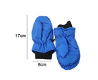 Children's Simple Fashion Safety Waterproof Winter Snow Ski Gloves - Blue