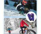 Children Winter Snow Waterproof Thick Warm Windproof Gloves - Purple