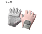 Exercise gloves: Women's half-finger exercise gloves, used for weightlifting - Pink