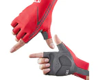 Cycling Gloves Mountain Bike Full Finger Protection for Men Women Touchscreen Bicycle Road Bike Gloves - Red