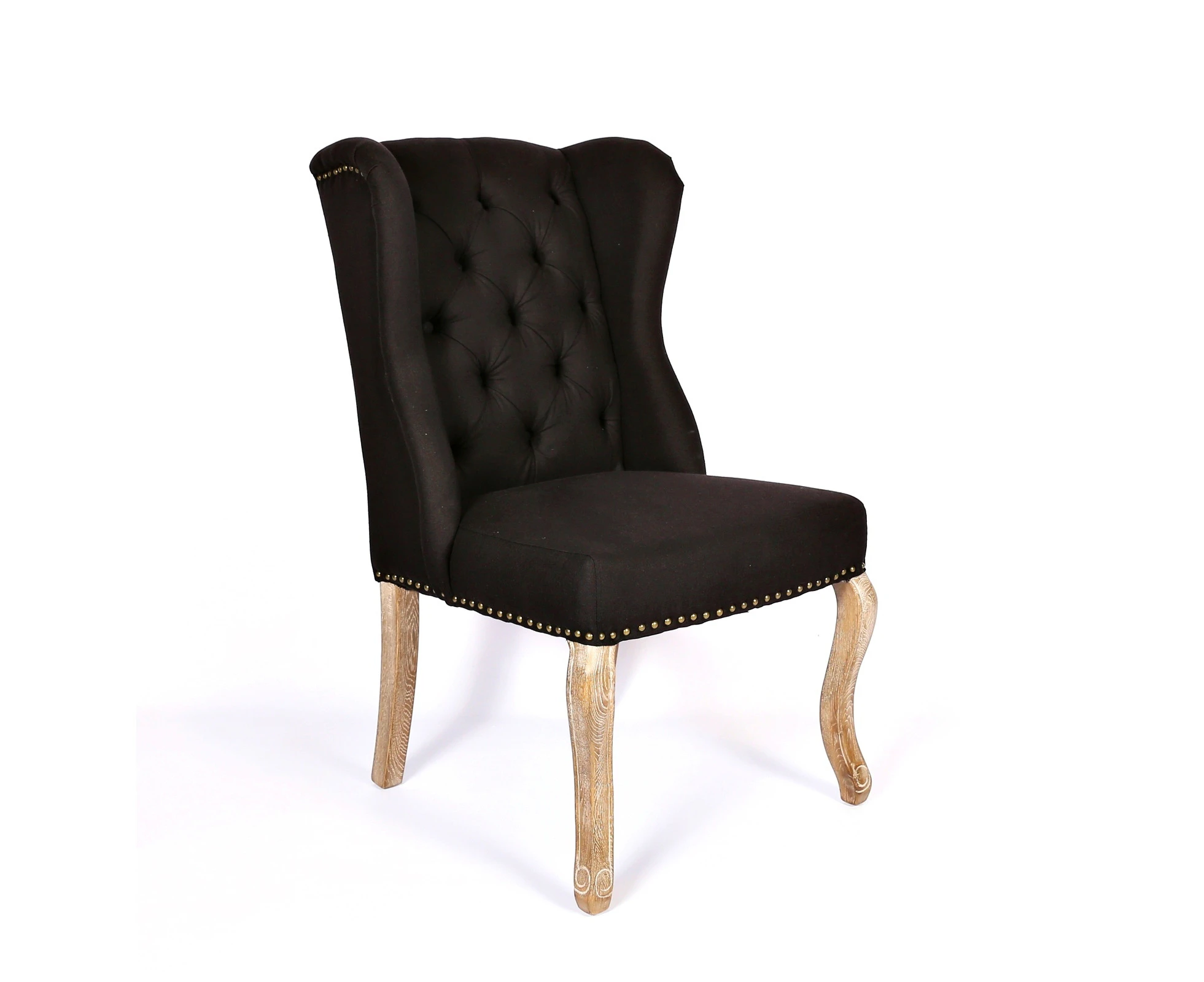 BAROQUE | WING-BACK FABRIC DINING CHAIR