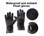 Ski gloves outdoor riding warm plus velvet waterproof windproof thick mountaineering - Gray