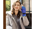 New Ladies Ski Gloves Plus Fleece Thick Winter Warm Gloves Outdoor Sports - Blue