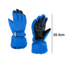 Ski gloves outdoor sports waterproof non-slip windproof and warm - Blue