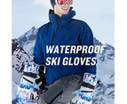 Outdoor sports men's and women's thickened cold-proof skiing warm touch screen gloves - Shape1