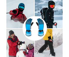 Skiing Gloves, Snow Gloves Touchscreen Waterproof Windproof Ski Gloves, Winter Warm Gloves - Blue