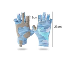 Ultraviolet protective gloves Sunscreen gloves for men and women outdoors - Blue