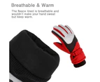 Waterproof Ski Snow Gloves Men Women  Insulated in Winter for Snowboard - Red