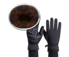 Ski Snowboard Gloves, Waterproof Winter Warm Gloves, Cold Weather Touchscreen Snow Gloves - Black