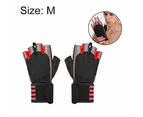 Ventilated Weightlifting Workout Gloves, - gym workouts, cross training, hand support - Red