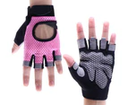 Touch Screen Gloves Anti-slip Running Cycling Gloves Sports Gloves Winter Gloves for Men Women - Pink