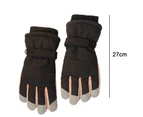 Winter Snow Gloves Waterproof Ski Fleece Lined  Windproof Warm Glove - Black